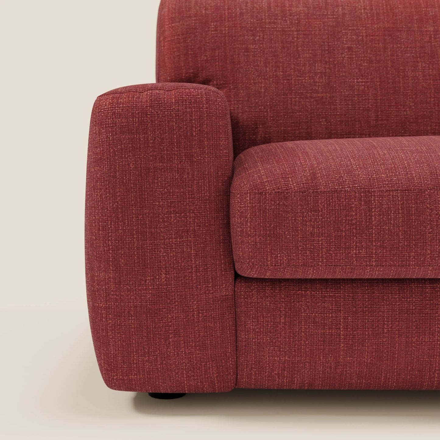 Cloud Divano letto materasso H17 cm dai morbidi cuscini in tessuto impermeabile T06 rosso 