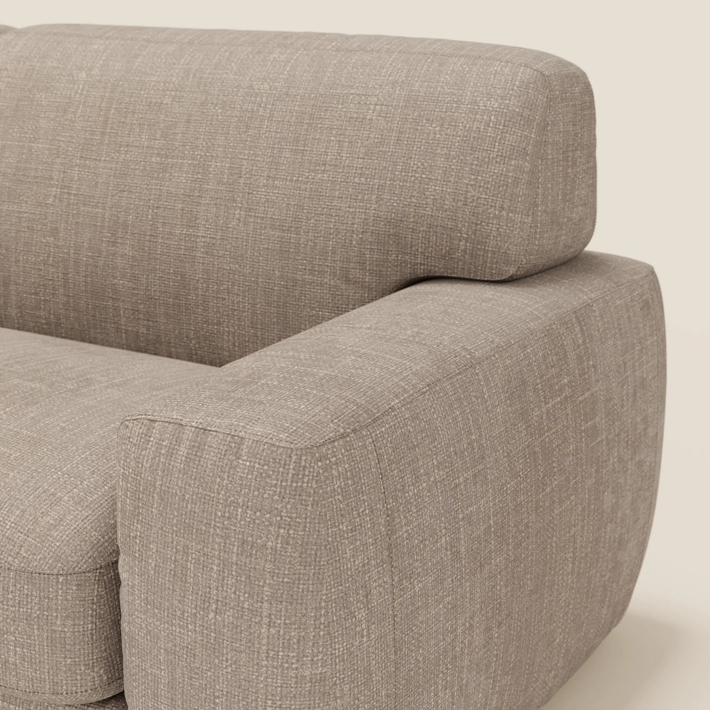 Cloud Divano letto materasso H17 cm dai morbidi cuscini in tessuto impermeabile T06 tortora 