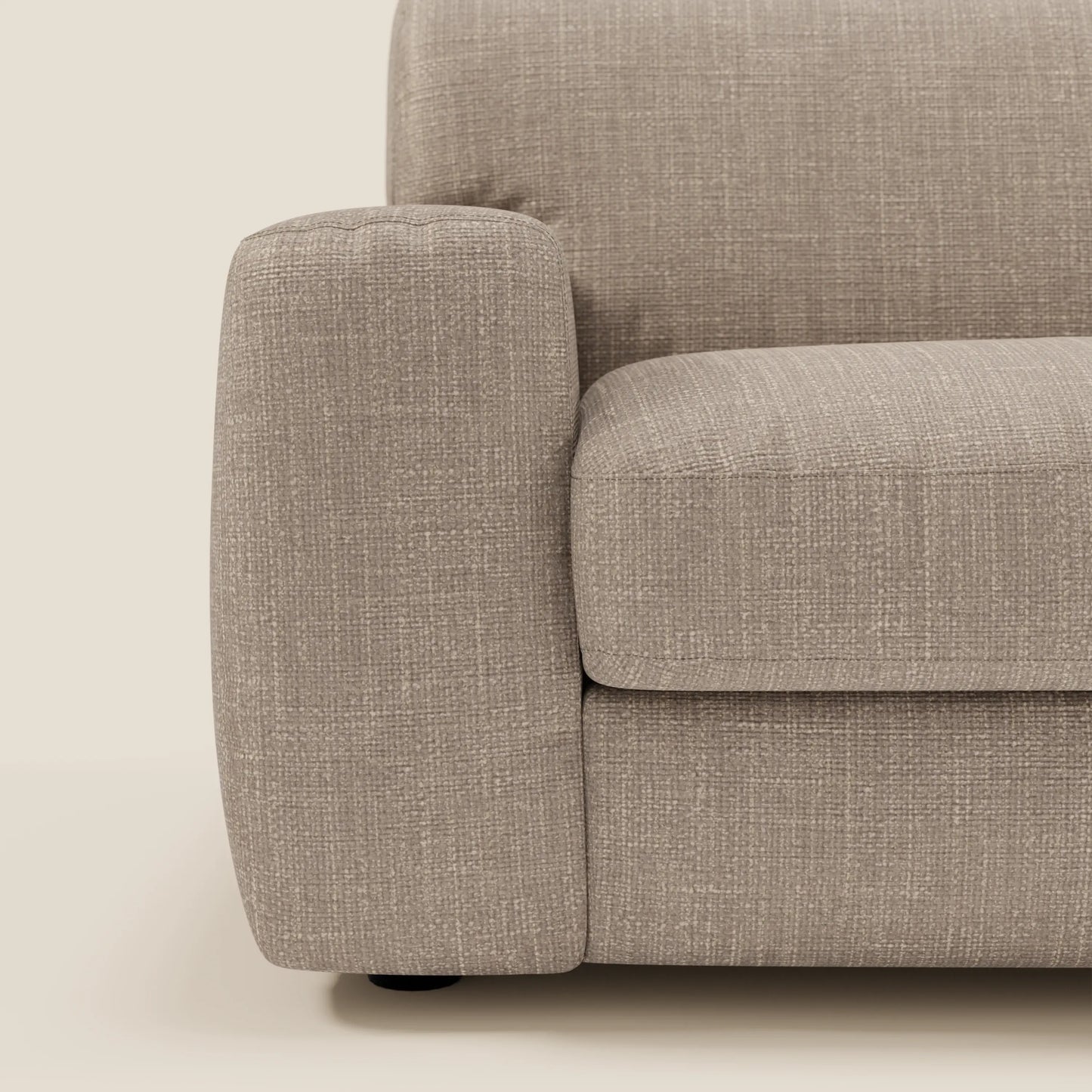 Cloud Divano letto materasso H17 cm dai morbidi cuscini in tessuto impermeabile T06 tortora 