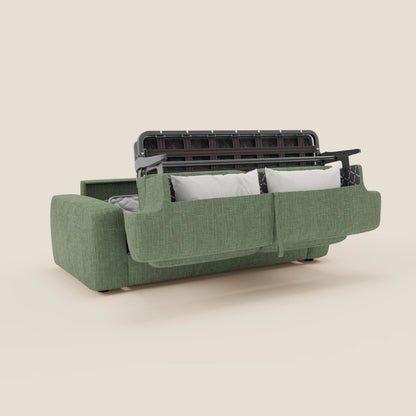 Cloud Divano letto materasso H17 cm dai morbidi cuscini in tessuto impermeabile T06 verde 