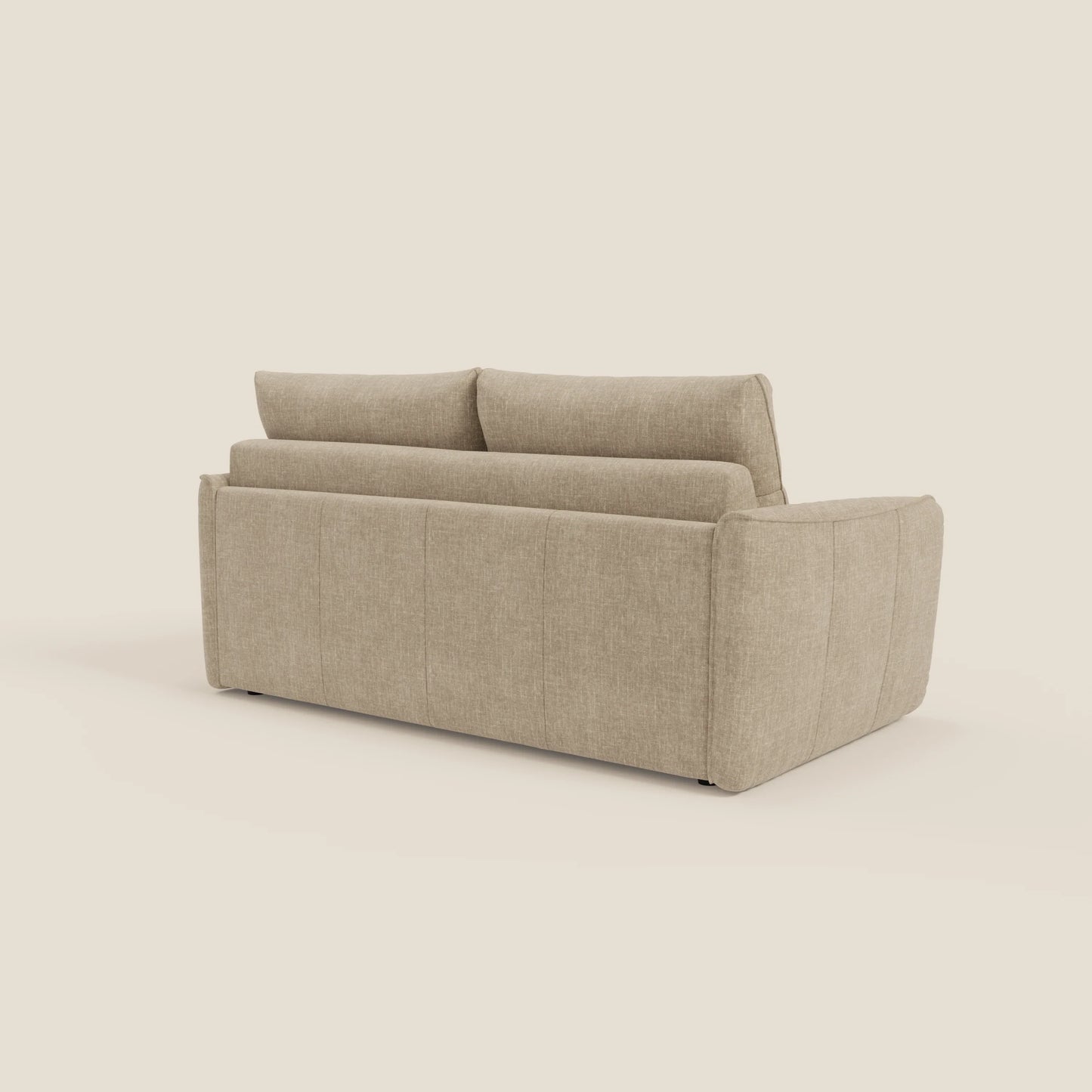 Elios Divano letto con morbidi cuscini spalliera in tessuto smacchiabile T24 beige