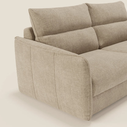 Elios Divano letto con morbidi cuscini spalliera in tessuto smacchiabile T24 beige