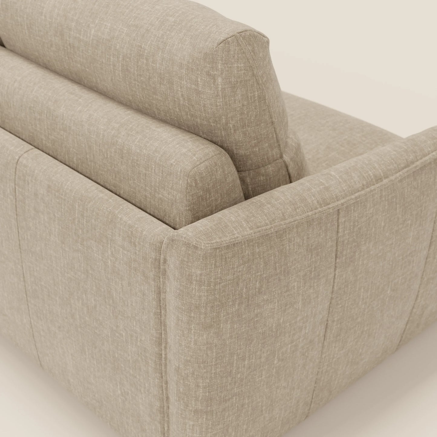 Elios Divano letto con morbidi cuscini spalliera in tessuto smacchiabile T24 beige