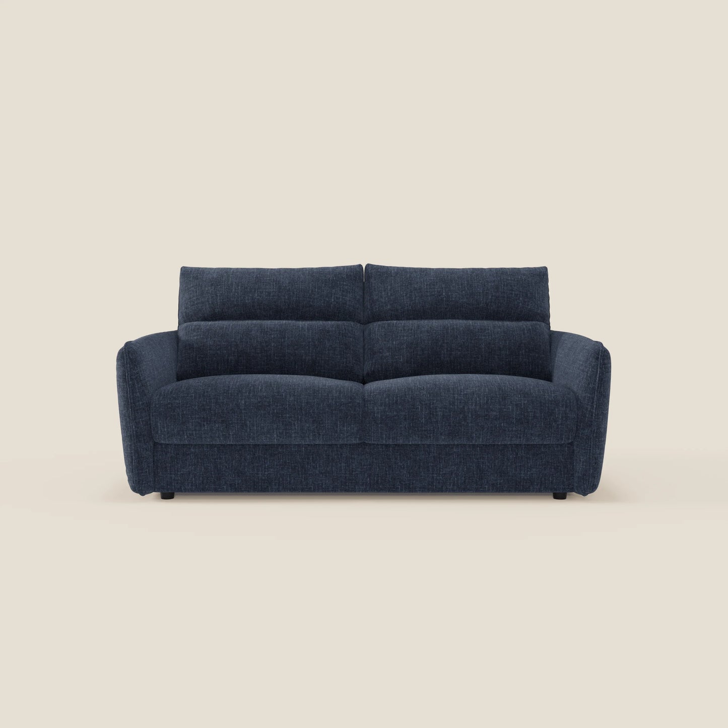 Elios Divano letto con morbidi cuscini spalliera in tessuto smacchiabile T24 blu notte