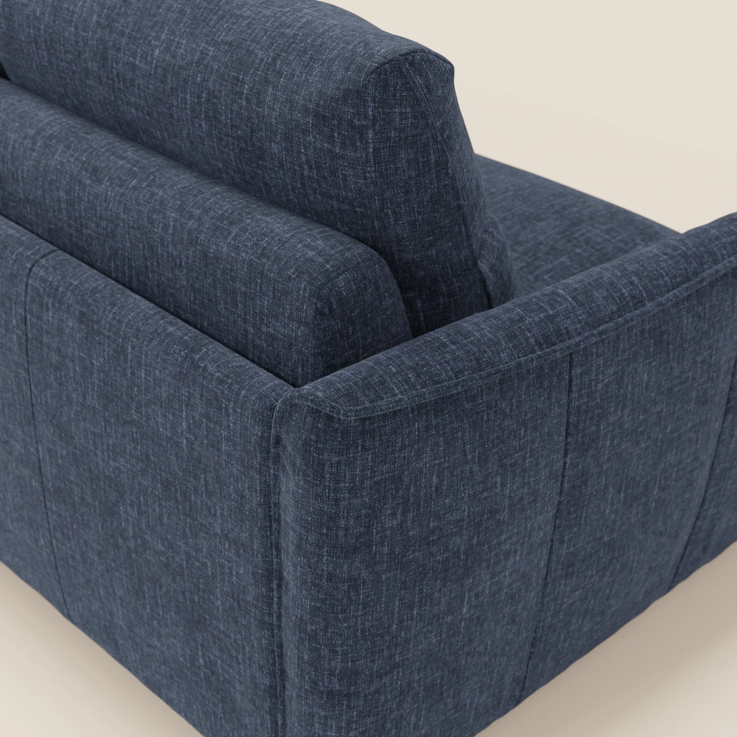 Elios Divano letto con morbidi cuscini spalliera in tessuto smacchiabile T24 blu notte