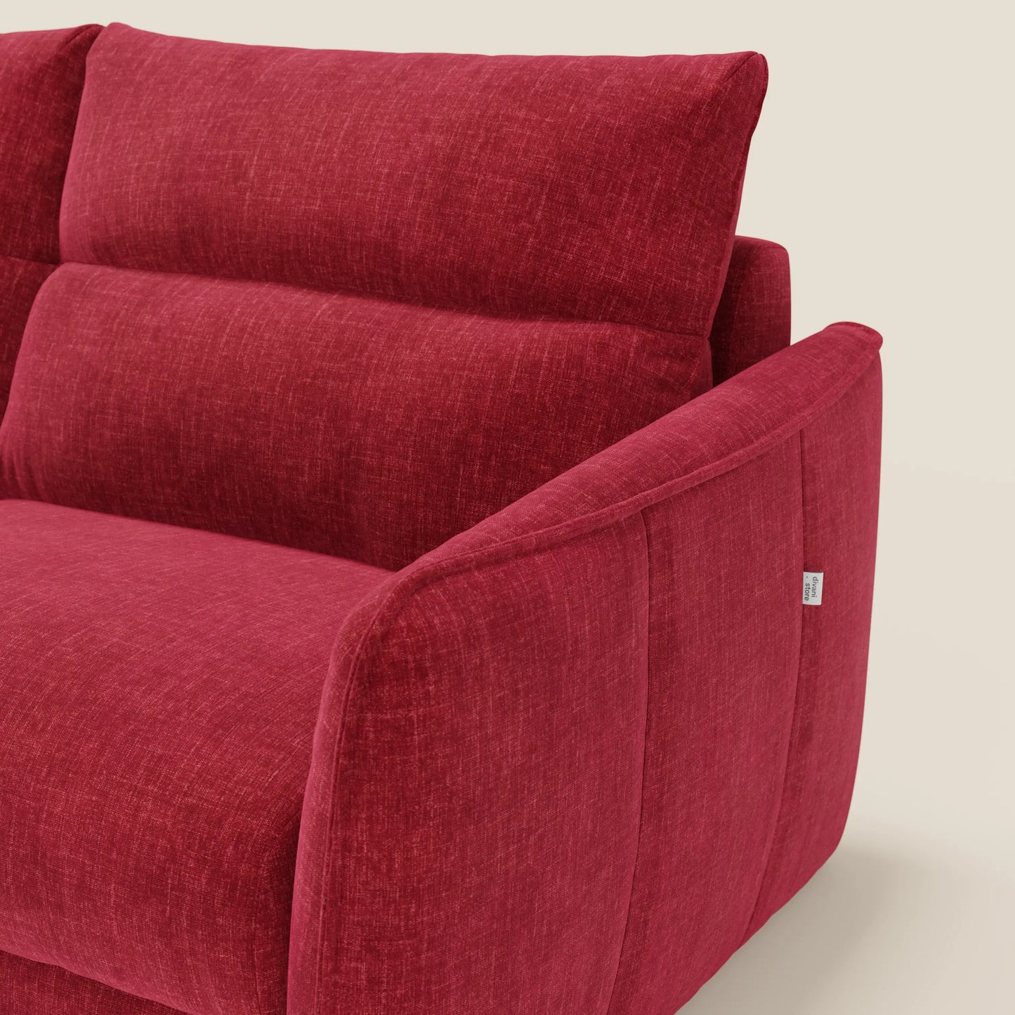 Elios Divano letto con morbidi cuscini spalliera in tessuto smacchiabile T24 rosso bordeaux