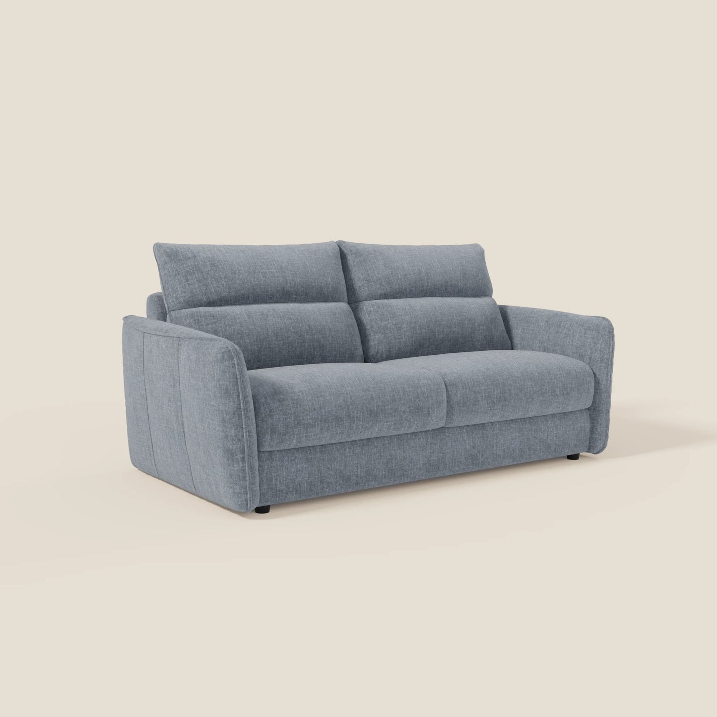 Elios Divano letto con morbidi cuscini spalliera in tessuto smacchiabile T24 carta da zucchero