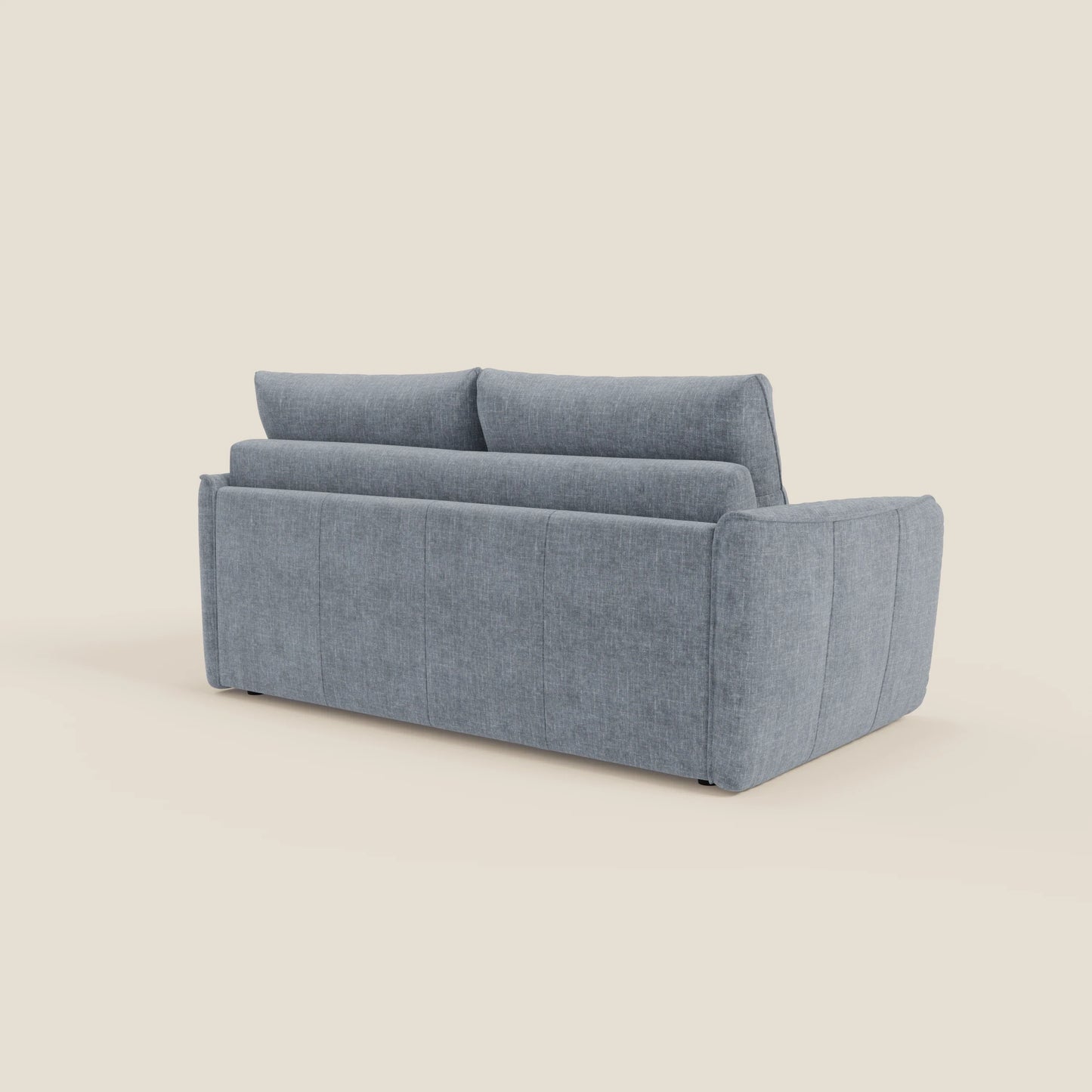 Elios Divano letto con morbidi cuscini spalliera in tessuto smacchiabile T24 carta da zucchero