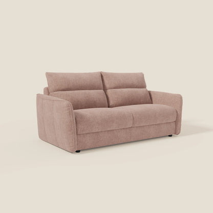 Elios Divano letto con morbidi cuscini spalliera in tessuto smacchiabile T24 rosa cipria