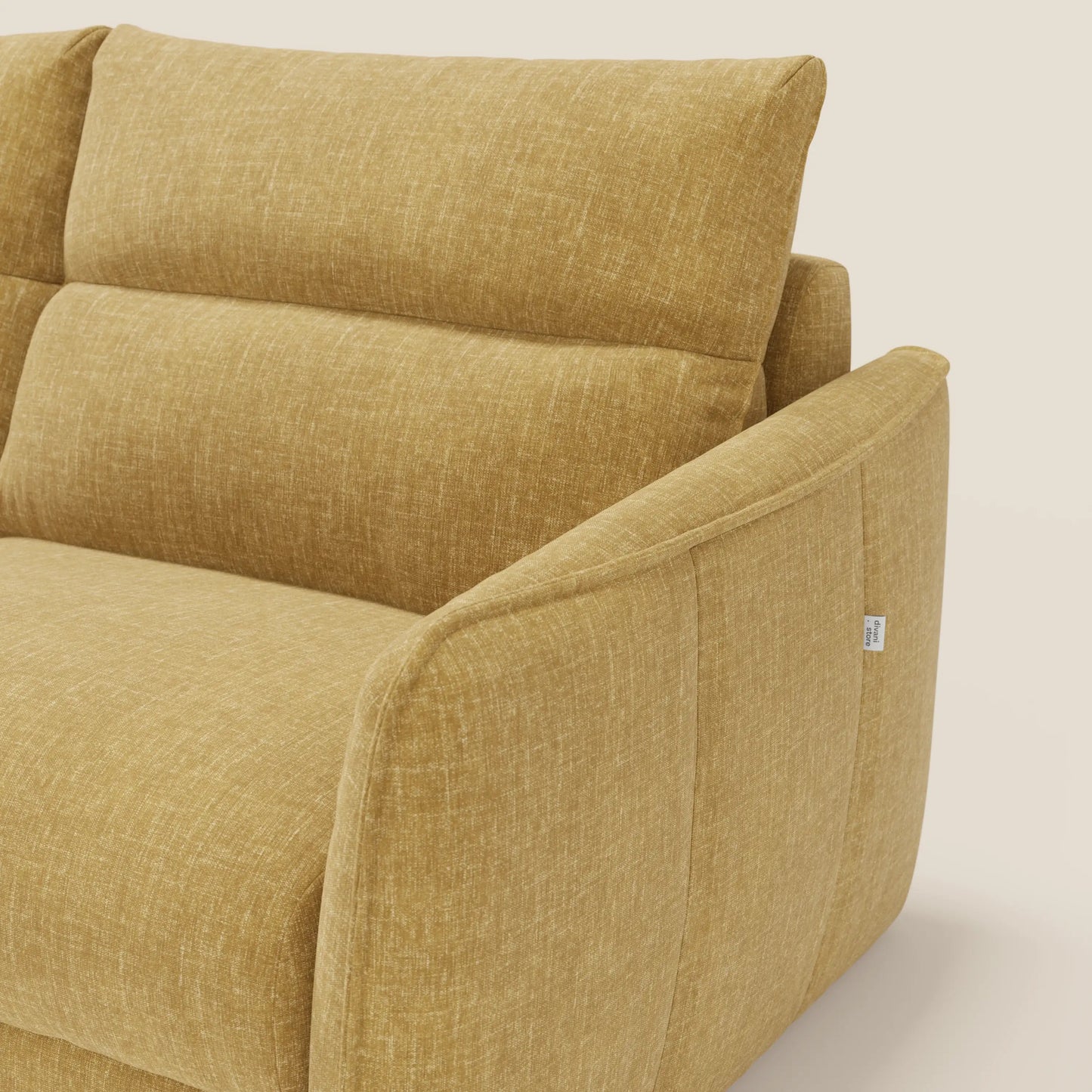 Elios Divano letto con morbidi cuscini spalliera in tessuto smacchiabile T24 giallo