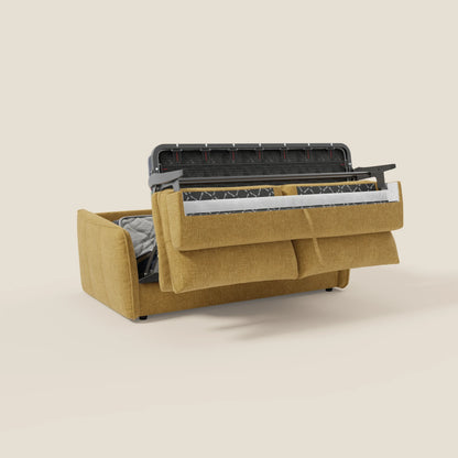 Elios Divano letto con morbidi cuscini spalliera in tessuto smacchiabile T24 giallo