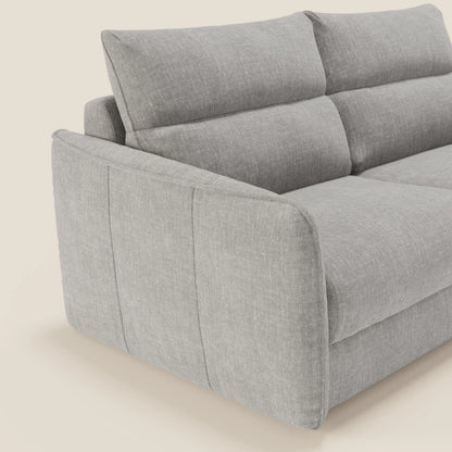 Elios Divano letto con morbidi cuscini spalliera in tessuto smacchiabile T24 grigio