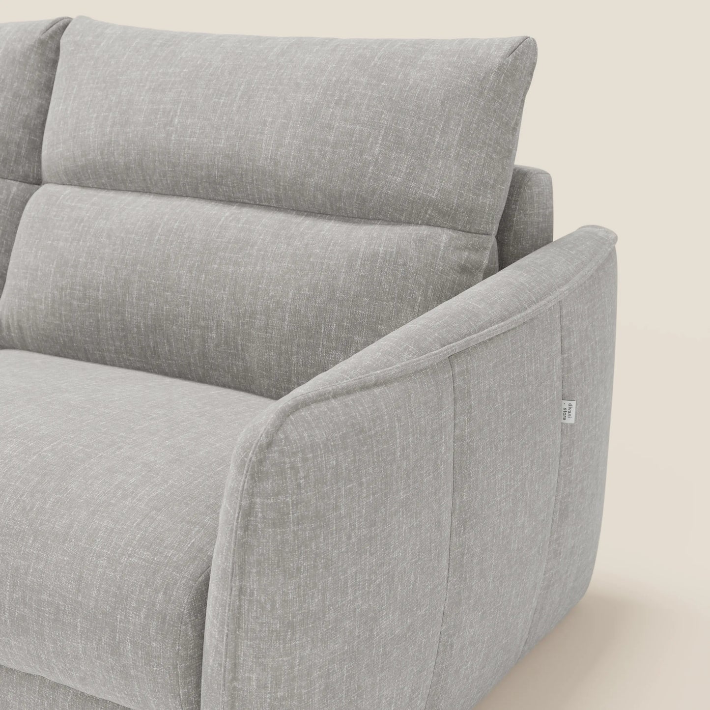 Elios Divano letto con morbidi cuscini spalliera in tessuto smacchiabile T24 grigio