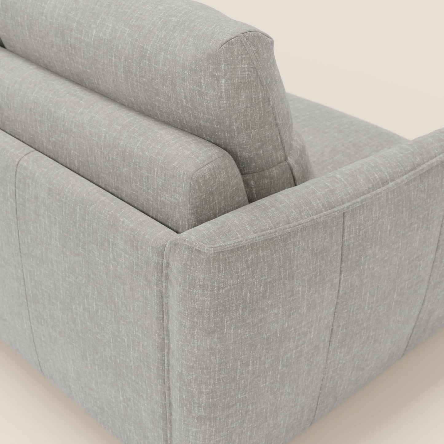 Elios Divano letto con morbidi cuscini spalliera in tessuto smacchiabile T24 grigio