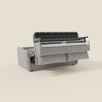 Elios Divano letto con morbidi cuscini spalliera in tessuto smacchiabile T24 grigio