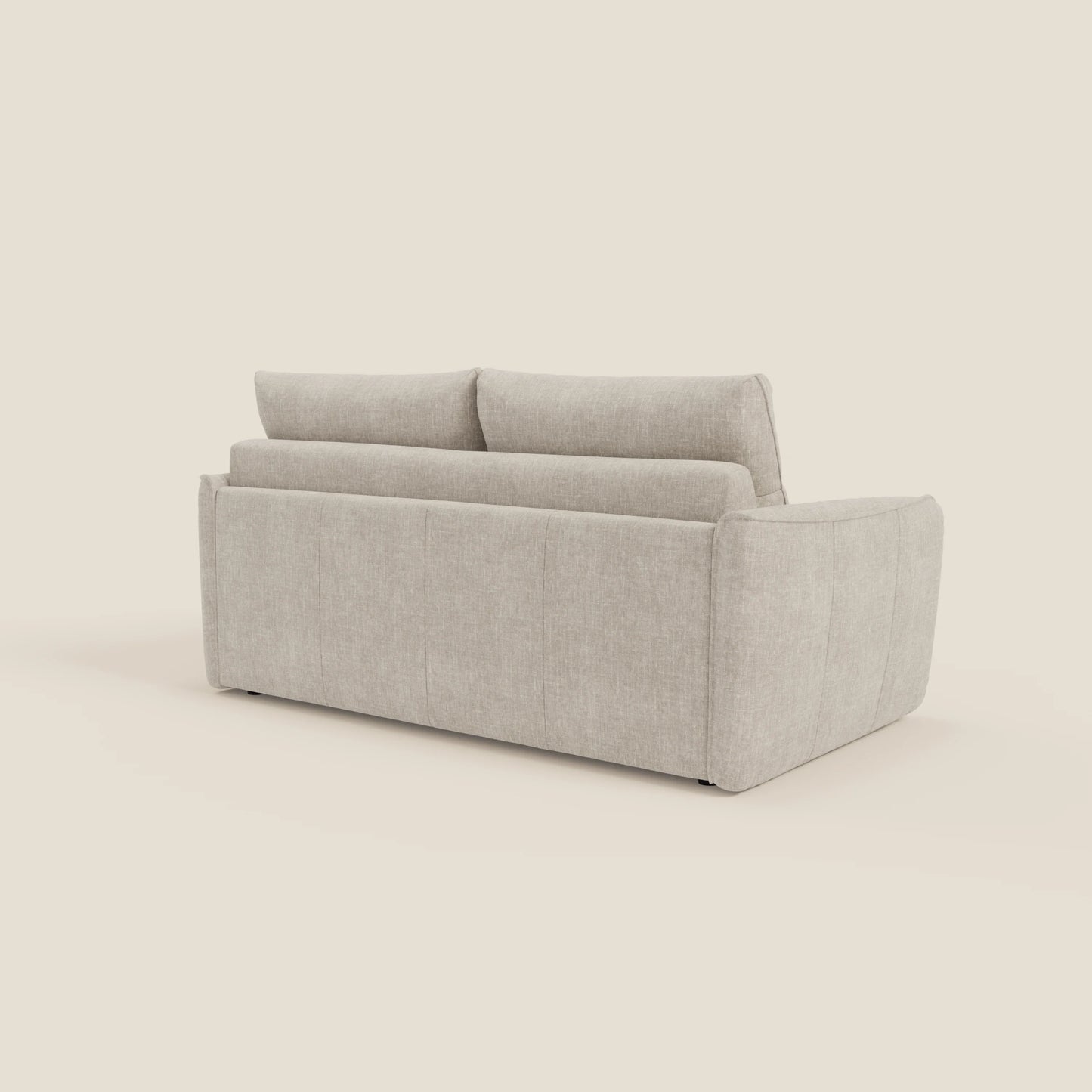 Elios Divano letto con morbidi cuscini spalliera in tessuto smacchiabile T24 bianco latte