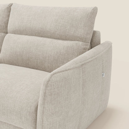 Elios Divano letto con morbidi cuscini spalliera in tessuto smacchiabile T24 bianco latte