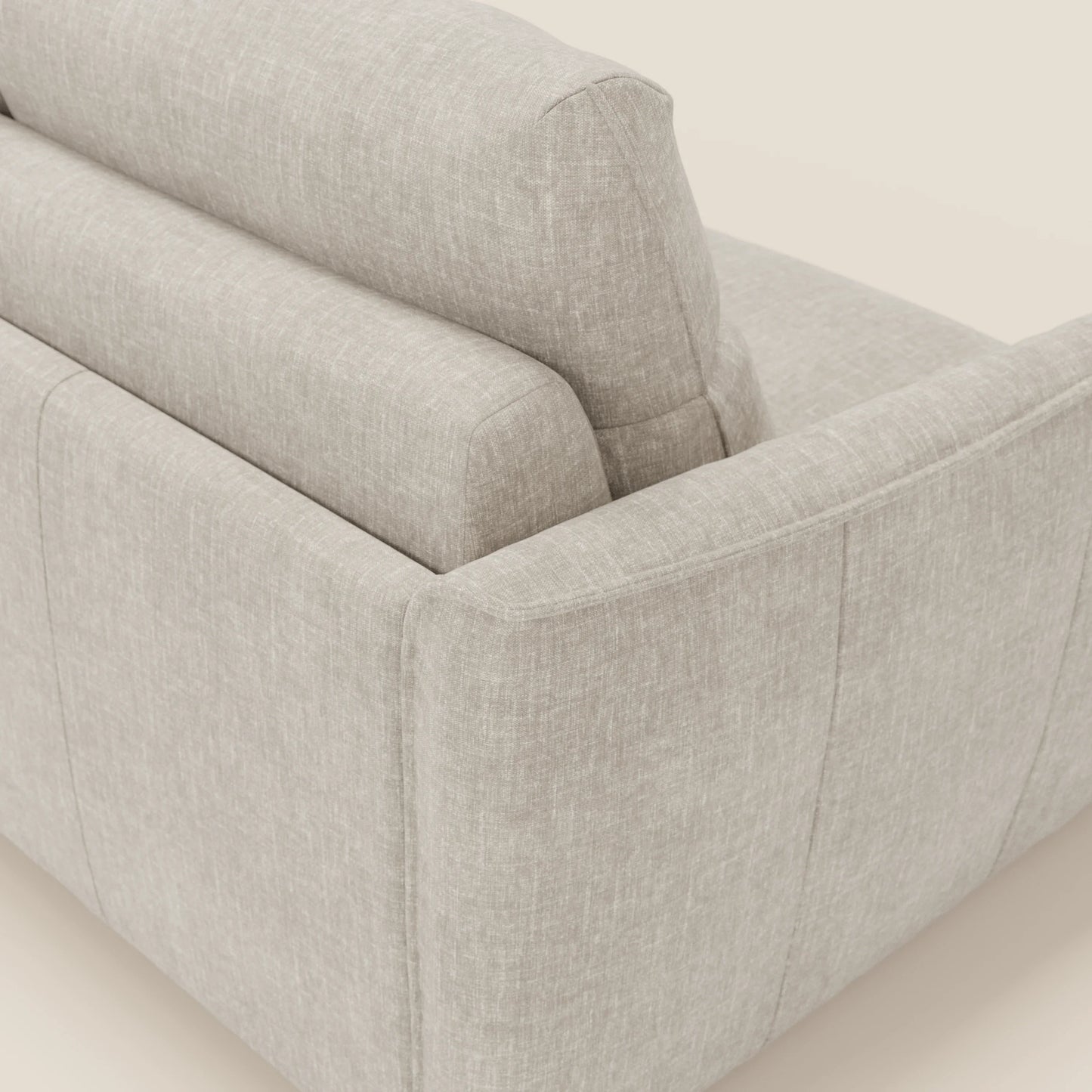 Elios Divano letto con morbidi cuscini spalliera in tessuto smacchiabile T24 bianco latte