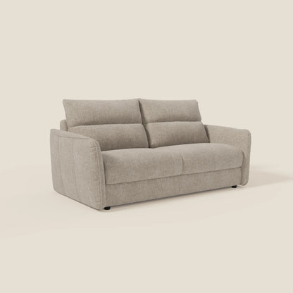 Elios Divano letto con morbidi cuscini spalliera in tessuto smacchiabile T24 lino chiaro