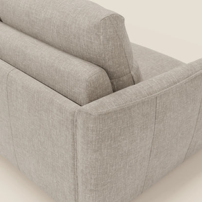 Elios Divano letto con morbidi cuscini spalliera in tessuto smacchiabile T24 lino chiaro