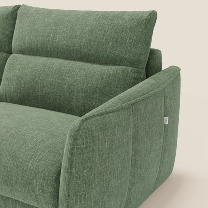 Elios Divano letto con morbidi cuscini spalliera in tessuto smacchiabile T24 verde oliva