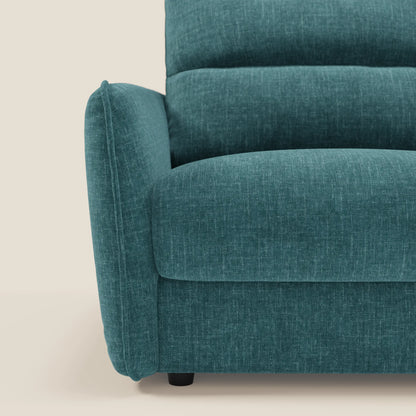 Elios Divano letto con morbidi cuscini spalliera in tessuto smacchiabile T24 petrolio