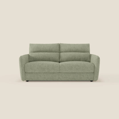 Elios Divano letto con morbidi cuscini spalliera in tessuto smacchiabile T24 verde salvia