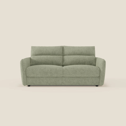 Elios Divano letto con morbidi cuscini spalliera in tessuto smacchiabile T24 verde salvia