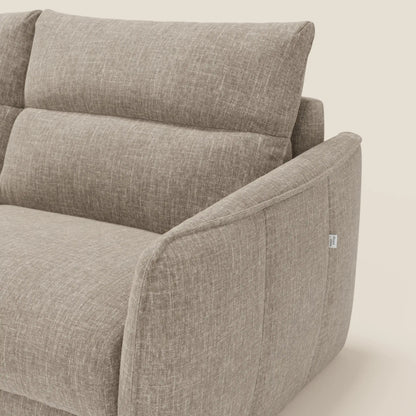 Elios Divano letto con morbidi cuscini spalliera in tessuto smacchiabile T24 marrone tortora