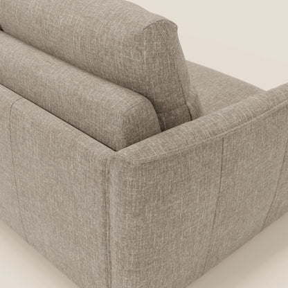 Elios Divano letto con morbidi cuscini spalliera in tessuto smacchiabile T24 marrone tortora