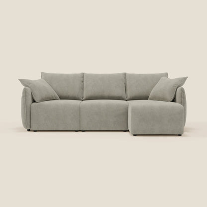 Flexar Divano angolare reversibile con sedute allungabili in bouclé morbido impermeabile T07 beige