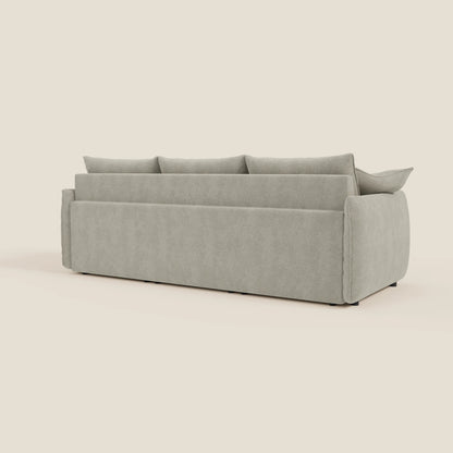 Divano Flexar con 3 sedute allungabili schienale in piuma d'oca in bouclé impermeabile T07 beige 