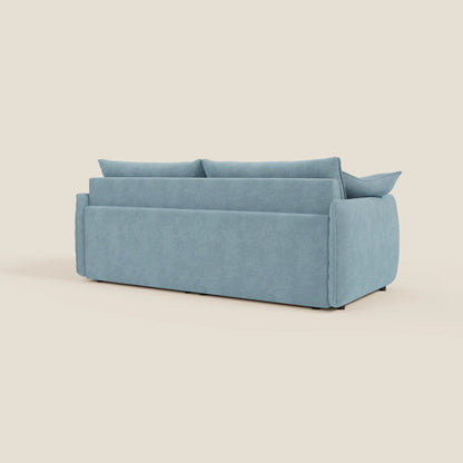 Divano Flexar con sedute allungabili e schienale in piuma in morbido bouclé impermeabile T07 carta da zucchero 