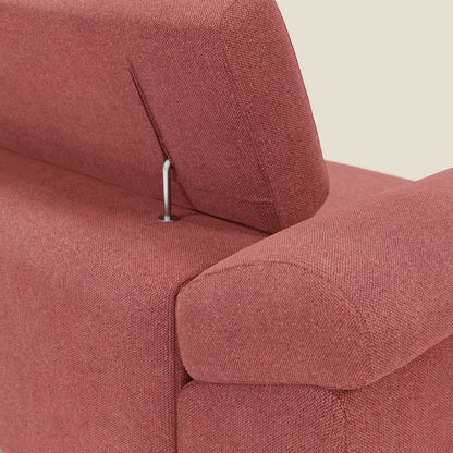Donatello divano con sedute allungabili braccioli contenitore e poggiatesta reclinabili in tessuto smacchiabile T23 rosso ciliegia