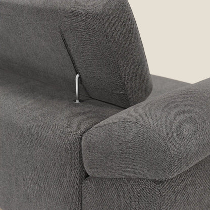 Donatello divano con sedute allungabili braccioli contenitore e poggiatesta reclinabili in tessuto smacchiabile T23 antracite