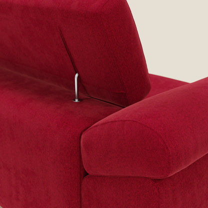 Donatello divano con sedute allungabili braccioli contenitore e poggiatesta reclinabili in tessuto smacchiabile T23 bordeaux