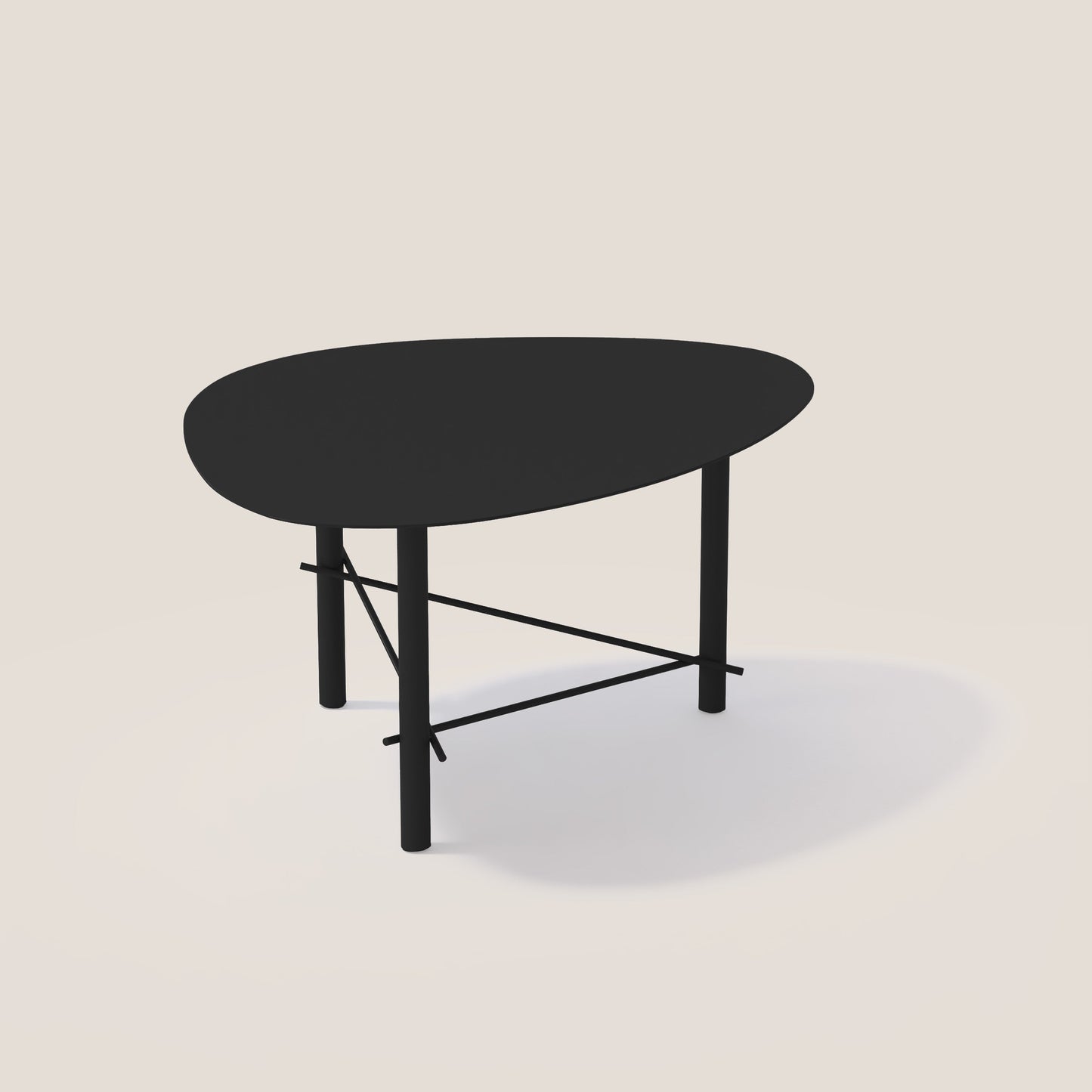 Cookie basso tavolino da salotto in metallo nero