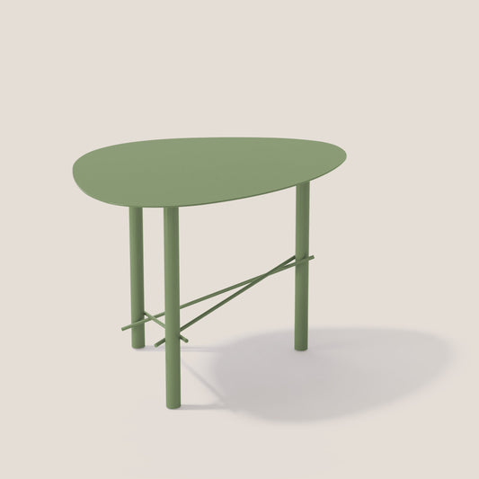 Cookie tavolino alto da salotto in metallo oliva