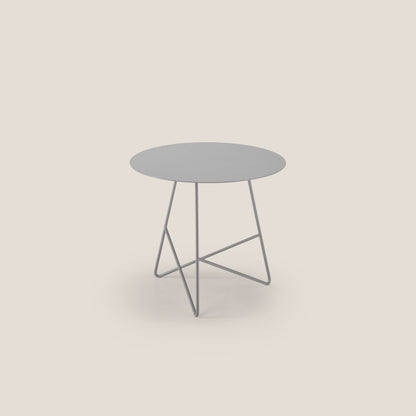 Ermione tavolino rotondo da salotto in metallo h44 pioggia