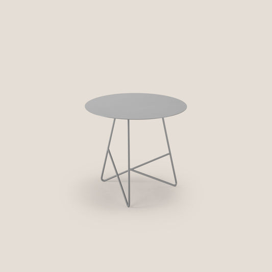 Ermione tavolino rotondo da salotto in metallo h44 pioggia