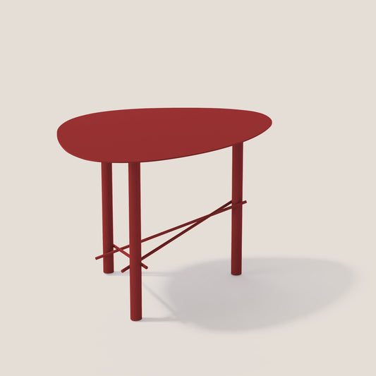 Cookie tavolino alto da salotto in metallo rosso