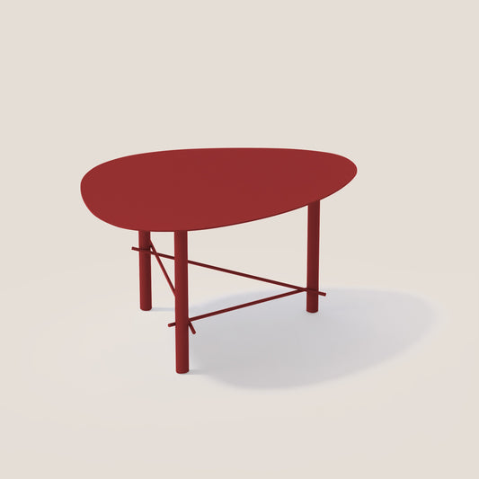 Cookie basso tavolino da salotto in metallo rosso