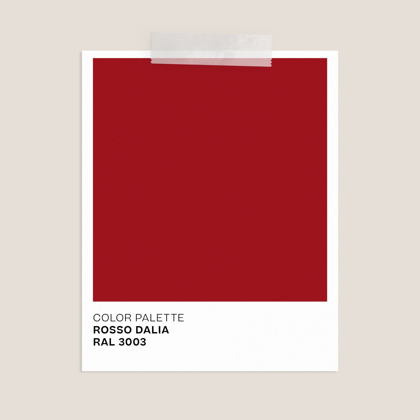 Costance tavolino rotondo da salotto con piano in pelle fiore melaminico rosso dalia