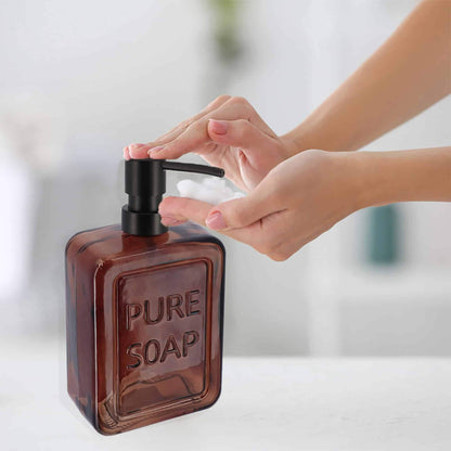 vintage Glass Soap Dispenser PURE SOAP 18 FL OZ - 18 Fl Oz