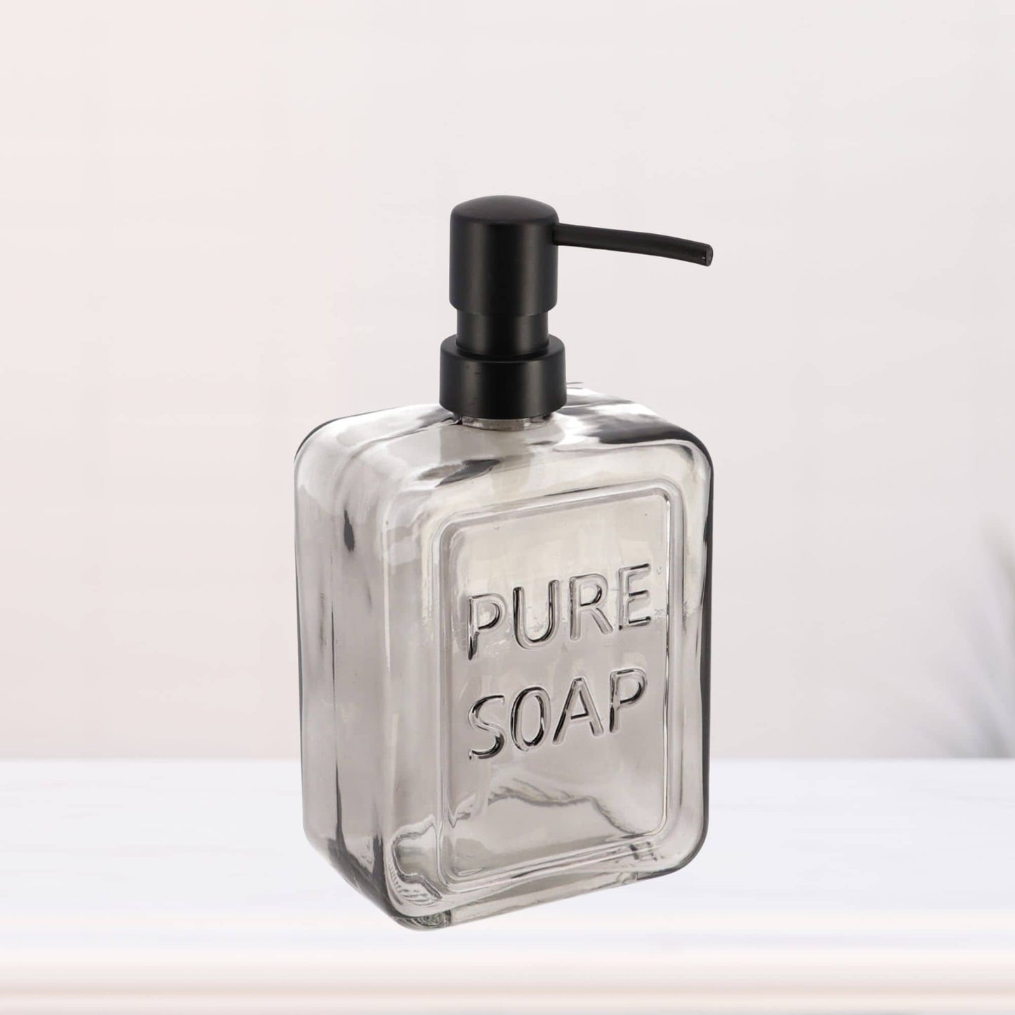 vintage Glass Soap Dispenser PURE SOAP 18 FL OZ - 18 Fl Oz